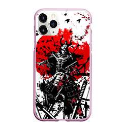 Чехол iPhone 11 Pro матовый Bushido warrior, цвет: 3D-розовый