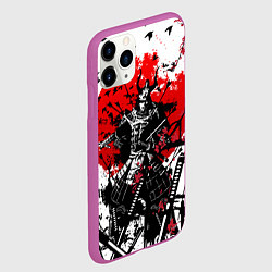 Чехол iPhone 11 Pro матовый Bushido warrior, цвет: 3D-фиолетовый — фото 2