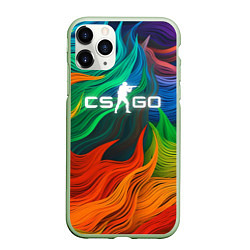 Чехол iPhone 11 Pro матовый Cs Go Logo Color