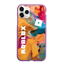 Чехол iPhone 11 Pro матовый Roblox Logo Color, цвет: 3D-фиолетовый