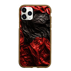 Чехол iPhone 11 Pro матовый Black red texture, цвет: 3D-коричневый