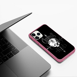 Чехол iPhone 11 Pro матовый Cypress hill - arrows skull, цвет: 3D-малиновый — фото 2