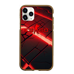 Чехол iPhone 11 Pro матовый CS GO red neon