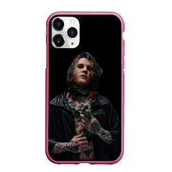 Чехол iPhone 11 Pro матовый Neverlove рокер, цвет: 3D-малиновый