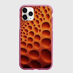 Чехол iPhone 11 Pro матовый Объемные впадины, цвет: 3D-малиновый