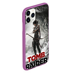 Чехол iPhone 11 Pro матовый Rise of the tomb rider, цвет: 3D-фиолетовый — фото 2