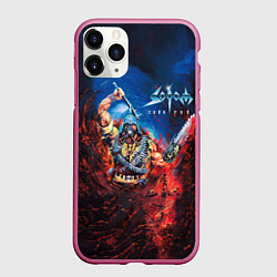 Чехол iPhone 11 Pro матовый Sodom Cod red, цвет: 3D-малиновый