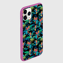 Чехол iPhone 11 Pro матовый Попугаи Макса Пэйна, цвет: 3D-фиолетовый — фото 2