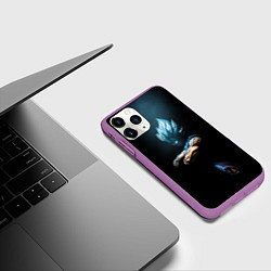 Чехол iPhone 11 Pro матовый Vegeta - Dragon ball, цвет: 3D-фиолетовый — фото 2