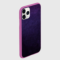 Чехол iPhone 11 Pro матовый Фиолетово-черный градиент, цвет: 3D-фиолетовый — фото 2