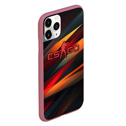 Чехол iPhone 11 Pro матовый CS GO abstract logo, цвет: 3D-малиновый — фото 2