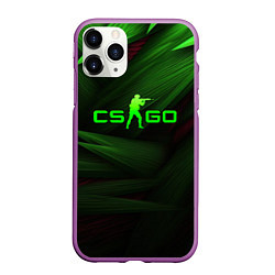 Чехол iPhone 11 Pro матовый CS GO green logo