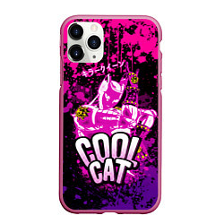 Чехол iPhone 11 Pro матовый Jo Jo - Королева убийца cool cat, цвет: 3D-малиновый