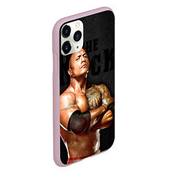 Чехол iPhone 11 Pro матовый Dwayne - Johnson, цвет: 3D-розовый — фото 2