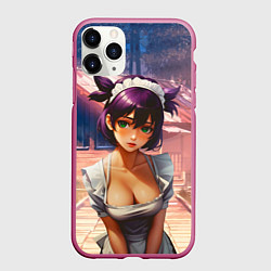 Чехол iPhone 11 Pro матовый Лена - Бесконечное лето, цвет: 3D-малиновый