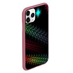 Чехол iPhone 11 Pro матовый Звездный салют, цвет: 3D-малиновый — фото 2