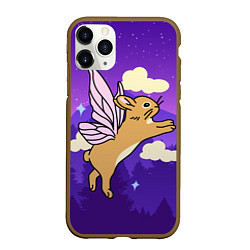 Чехол iPhone 11 Pro матовый Лунный кролик с крыльями