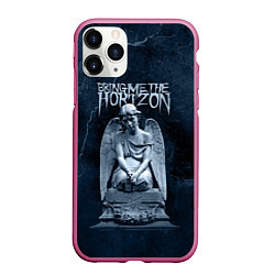 Чехол iPhone 11 Pro матовый Bring Me The Horizon Angel, цвет: 3D-малиновый