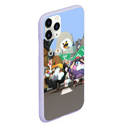Чехол iPhone 11 Pro матовый Chicken Gun Skibibi: Гарибальди и Мурка, цвет: 3D-светло-сиреневый — фото 2