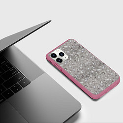 Чехол iPhone 11 Pro матовый Гравий, цвет: 3D-малиновый — фото 2