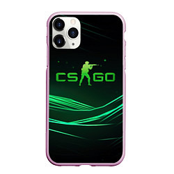 Чехол iPhone 11 Pro матовый CS GO green logo