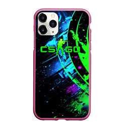 Чехол iPhone 11 Pro матовый CS GO green black style