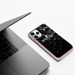 Чехол iPhone 11 Pro матовый CS GO black chrome, цвет: 3D-розовый — фото 2