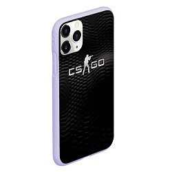 Чехол iPhone 11 Pro матовый CS GO silver logo, цвет: 3D-светло-сиреневый — фото 2
