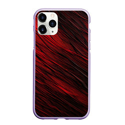 Чехол iPhone 11 Pro матовый Black red texture