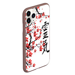 Чехол iPhone 11 Pro матовый Цветущее дерево сакуры, цвет: 3D-коричневый — фото 2