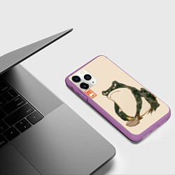 Чехол iPhone 11 Pro матовый Лягушка - Мацумото Ходжи, цвет: 3D-фиолетовый — фото 2