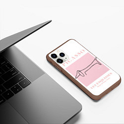 Чехол iPhone 11 Pro матовый Собака - Пабло Пикассо, цвет: 3D-коричневый — фото 2