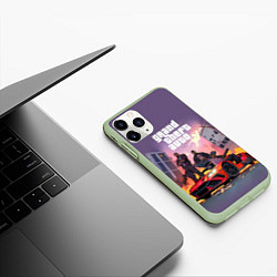 Чехол iPhone 11 Pro матовый Grand Theft Auto - game, цвет: 3D-салатовый — фото 2