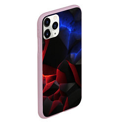 Чехол iPhone 11 Pro матовый Синие и красные плиты, цвет: 3D-розовый — фото 2