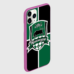 Чехол iPhone 11 Pro матовый ФК Краснодар - эмблема, цвет: 3D-фиолетовый — фото 2
