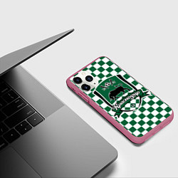 Чехол iPhone 11 Pro матовый Краснодар - Футбольный Клуб, цвет: 3D-малиновый — фото 2