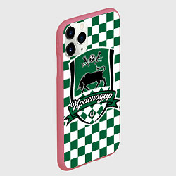 Чехол iPhone 11 Pro матовый Краснодар - Футбольный Клуб, цвет: 3D-малиновый — фото 2