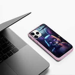 Чехол iPhone 11 Pro матовый Bonnie FNAF, цвет: 3D-розовый — фото 2