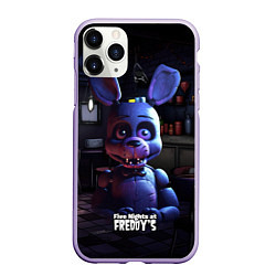 Чехол iPhone 11 Pro матовый Злой Бонни, цвет: 3D-светло-сиреневый