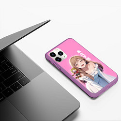 Чехол iPhone 11 Pro матовый Моя любовь 999 уровня к Ямаде - Ананочка, цвет: 3D-фиолетовый — фото 2