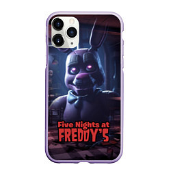 Чехол iPhone 11 Pro матовый Five Nights at Freddys Bonnie, цвет: 3D-светло-сиреневый