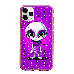 Чехол iPhone 11 Pro матовый Alien - purple color