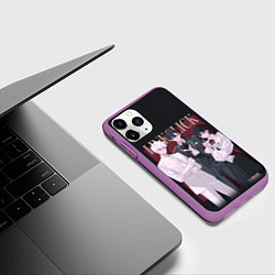 Чехол iPhone 11 Pro матовый Агенты времени - персонажи, цвет: 3D-фиолетовый — фото 2