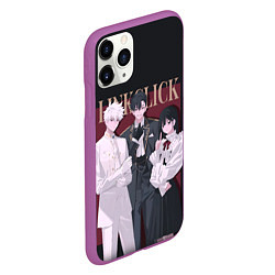 Чехол iPhone 11 Pro матовый Агенты времени - персонажи, цвет: 3D-фиолетовый — фото 2