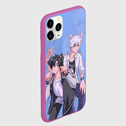 Чехол iPhone 11 Pro матовый Агенты времени, цвет: 3D-фиолетовый — фото 2