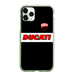 Чехол iPhone 11 Pro матовый Ducati motors - черный