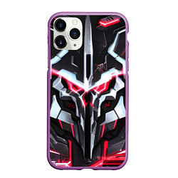 Чехол iPhone 11 Pro матовый Overlord cyberpunk Красный, цвет: 3D-фиолетовый