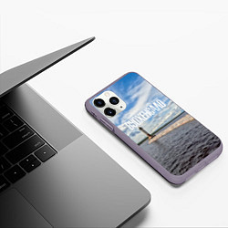 Чехол iPhone 11 Pro матовый Маяк на Ладоге, цвет: 3D-серый — фото 2