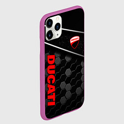 Чехол iPhone 11 Pro матовый Ducati - технологическая броня, цвет: 3D-фиолетовый — фото 2
