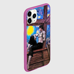 Чехол iPhone 11 Pro матовый Берсерк и небо Ван Гога, цвет: 3D-фиолетовый — фото 2